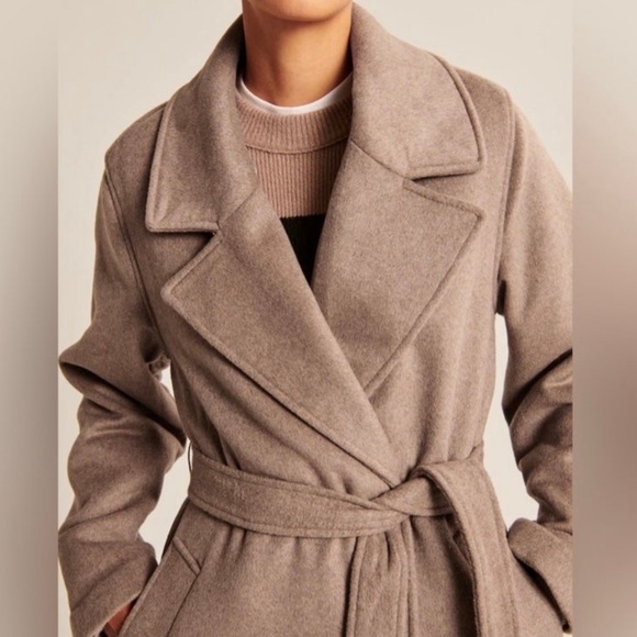 Abercrombie Wool-Blend Belted Blanket Coat - Picture 7 of 8